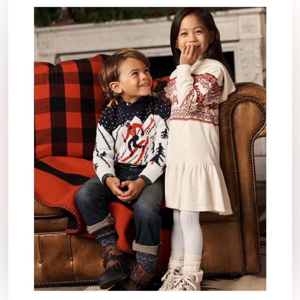 Polo Ralph Lauren Ralph Lauren
Fair Isle Waffle-Knit Hooded Dress red on cream - Picture 3 of 6